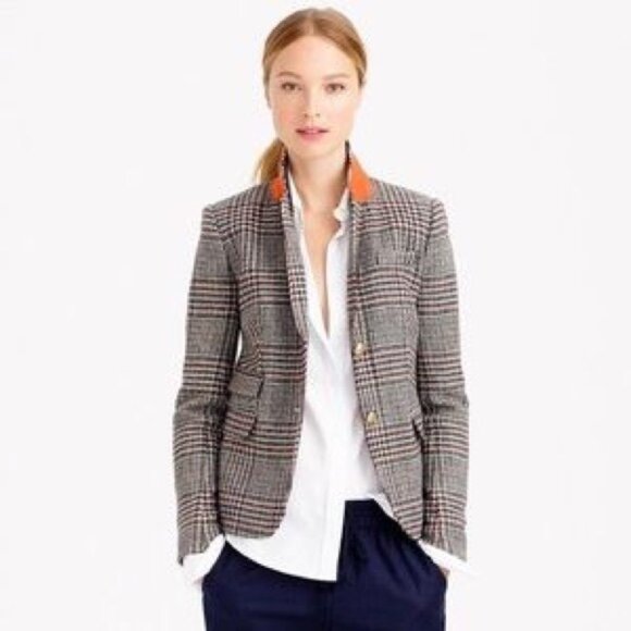 J. Crew Schoolboy Blazer Houndstooth Wool Jacket - Picture 2 of 16